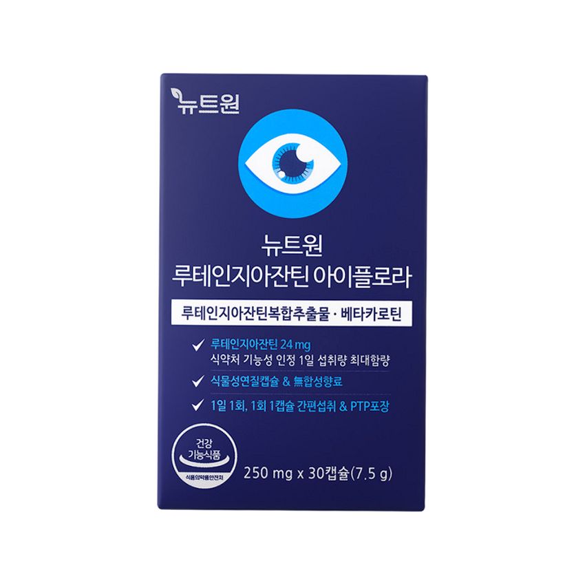 뉴트원 루테인지아잔틴 아이플로라 베타카로틴 눈건강 30캡슐, 1개